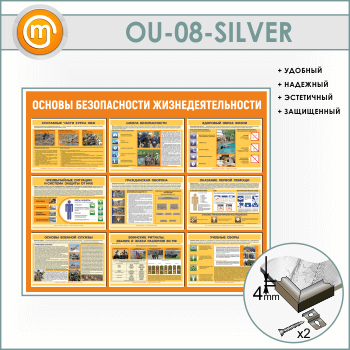 Стенд «Основы безопасности жизнедеятельности» (OU-08-SILVER)
